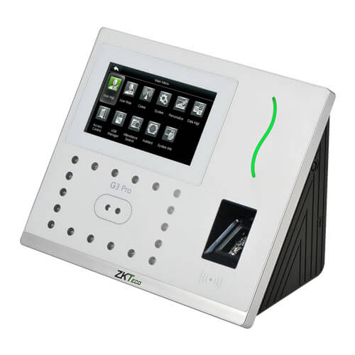 Controle d'acces ZKTeco G3 Pro avec lecteur d'empreintes biométrique
